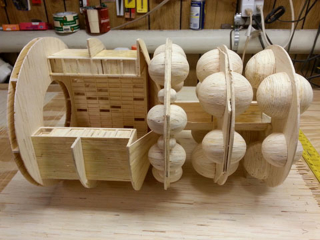 Illustration for article titled Man makes giant 13.4-foot-long space station with 282,000 matchsticks